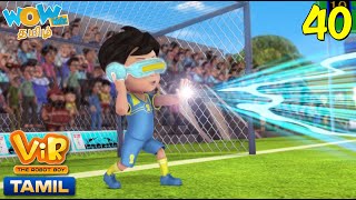 Vir The Robot Boy In Tamil  Football Match  Tamil Cartoon Stories For Kids  WowKidz தமிழ் [upl. by Nessnaj]