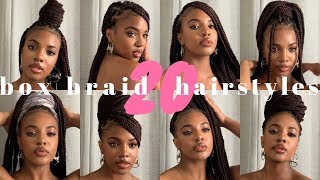 20 Ways To Style Box Braids 💗  Kashia Jabre [upl. by Aidan29]