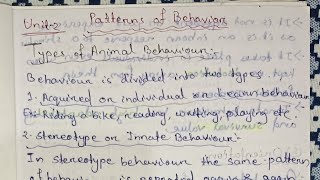 Animal Behaviour Pattern of Behaviour unit 2 DSE 1  semester 5 bsczoology zoology notes [upl. by Assilaj]