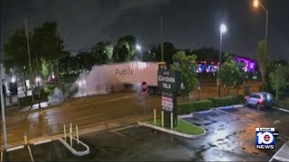 Surveillance video captures fatal crash involving Publix truck in Miami Gardens [upl. by Eicart]