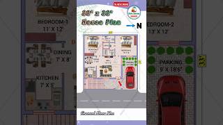 33x33 House Plan 3333 House Plan with car Parking 33by33 houseplan homedesign shorts ytshorts [upl. by Ayad379]