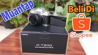 Unboxing Kamera Fujifilm XT200 Indonesia Beli di Shopee [upl. by Ahsit450]