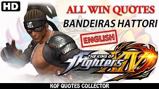 The King of Fighters XIV  Bandeiras Hattori All Win Quotes English PS4 amp PC [upl. by Maleki]