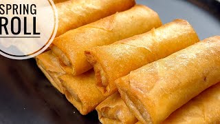 Spring Roll Recipe  Crunchy Savory and Peppery Appetizer And Party Recipe [upl. by Royce]