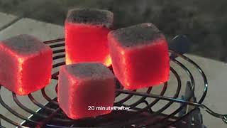 High Quality Charcoal Briquette Burning [upl. by Ilatfen]