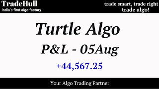 Turtle Algo PampL 05Aug 4456725  TradeHull  Algo trading  See👇 [upl. by Radbun]