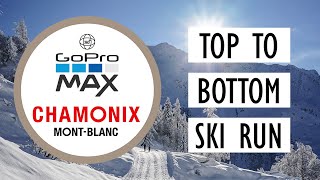 Chamonix France  Vallorcine  Le Tour Full Ski Run  GoPro Max 360 [upl. by Thorwald]