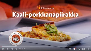 Gluteenitonta arkiruokaa Kaaliporkkanapiirakka [upl. by Ulani]