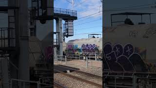 66614 Poppy amp 66590 Arrive at Reading Railway Station [upl. by Emmey]