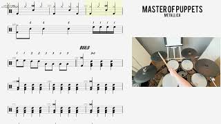 How to Play 🥁 Master Of Puppets Metallica [upl. by Ody]