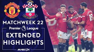 Manchester United v Southampton  PREMIER LEAGUE HIGHLIGHTS  222021  NBC Sports [upl. by Bohon946]