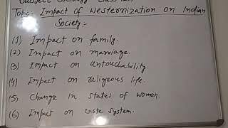 Impact of Westernization on Indian Society [upl. by Elson]