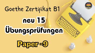 Zertifikat B1 Exam  neu 15 Übungsprüfungen Model Paper  9  Hören mit Lösungen [upl. by Aicatsue]