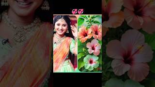 ❤️❤️Serial Actress VS Colourful Mandara flowersyoutubeshorts trendingsongnewsong laxmirajvlogs [upl. by Torres]