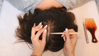 ASMR Tingly SCALP Inspection with NAILS  Relaxing Hairplay amp Nitpicking for SLEEP Real Person [upl. by Ennairda]