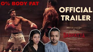 Sarpatta Parambarai trailer Reaction tamil  Arya  COUPLE REACTION [upl. by Kir]