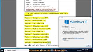 Fix 0xc004c003 Windows 10 activation error Windows 10 v2004v20H2 32321 Reupdated [upl. by Ailices]