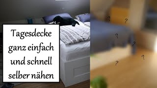 einfache Tagesdecke nähen [upl. by Dearman]