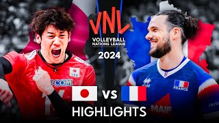 🇯🇵 JAPAN vs FRANCE 🇫🇷  GOLD MEDAL MATCH  Highlights  Mens VNL 2024 [upl. by Ahsiekat456]