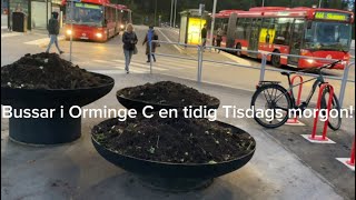 Bussar i Orminge C en tidig Tisdags morgon [upl. by Erasme]