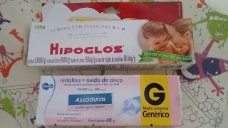 Resenhas Das pomadas Hipoglos X Nistatina  oxido De Zinco [upl. by Nwonknu]