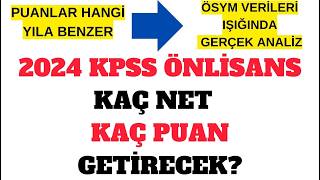 2024 KPSS ÖNLİSANS Kaç Net Kaç Puan Getirecek [upl. by Borlase]