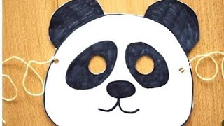 Animal face mask How to Make PANDA MASK Easy Mask Making panda vlogging [upl. by Nitsua]