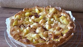 Sfogliata con patate formaggio e speck RICETTA FACILE Divertirsi in cucina [upl. by Acnaib]