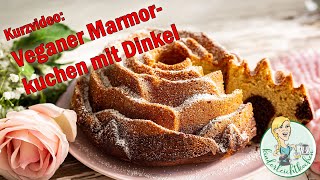 Kurzvideo Veganer Marmorgugelhupf mit Dinkel mit Thermomix und RoseGugelhupfform [upl. by Nywles]