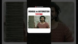 Difference Between Manual Testing vs Automation Testing  Shorts [upl. by Curcio]