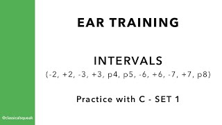 Ear Training Intervals with C 2 2 3 3 p4 p5 6 6 7 7 p8  RCM Level 7  Set 1 [upl. by Gnous]