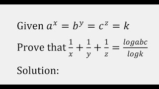 Logarithms  prove [upl. by Chaves]