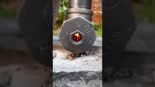 DIY Gravity Feed Wood Pellet Rocket Stove made on screwed steel pipes and fittings pt3 [upl. by Nosille935]