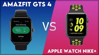 Amazfit GTS 4 vs Apple Watch Nike Comparison [upl. by Sadirah]