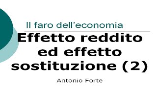 Lezione effetto reddito ed effetto sostituzione parte 2 Bene inferiore [upl. by Ynelram]