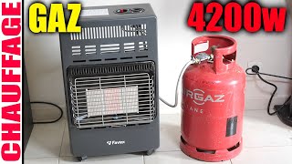 je test un chauffage au gaz de 4200w  FAVEX coupure délectricité EDF ENEDIS BLACKOUT [upl. by Carolynne507]