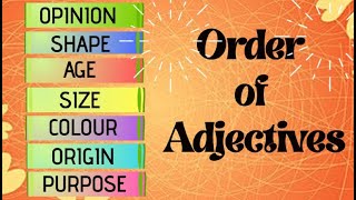 Order of Adjectives [upl. by Andreas670]