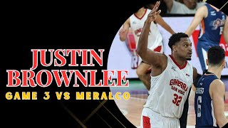 Justin Brownlee Game 3 plays vs Meralco  Ginebra dispatch Meralco [upl. by Aelgna]