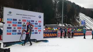 BiathlonWeltcup 2018 in Ruhpolding Massenstart der Männer [upl. by Esinyt]