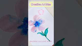 Creative Art Idea 🌸 Easy Drawing Tips and Tricks Flower Art shorts youtubeshorts art craft [upl. by Errecart]