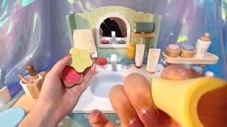 【ASMR】こだわりの木のインテリアに囲まれた🌲私のモーニングルーティン洗顔🧼からスキンケア、メイクまで💄My wooden morning routien [upl. by Menard231]