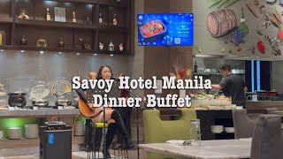 Savoy Hotel Manila in front of Airport Philippines Dinner Buffet [upl. by Wylen]