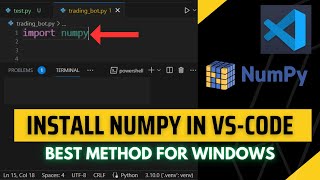 How to Install Numpy in Visual Studio 2023 [upl. by Ragas]