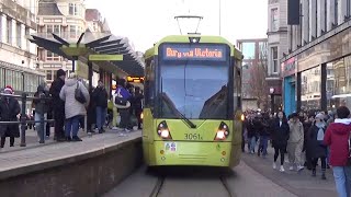 Manchester Metrolink Trams 2022at Nicholas Croft High Street Market Street amp Piccadilly Gardens [upl. by Akineg808]