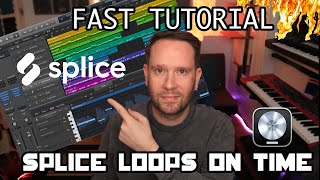 How to get SPLICE samples in time with Logic Pro X FAST TUTORIAL [upl. by Newman661]