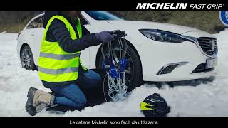 🇮🇹 MICHELIN FAST GRIP  Catene da neve a montaggio frontale  Versione Italiana [upl. by Takara]