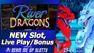 River Dragons Slot  New Slot Live Play and Free Spins Bonuses [upl. by Ytsur8]