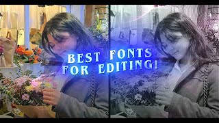 The BEST Editing FONTS for TikTok Insta amp co in 2024 [upl. by Onairpic103]