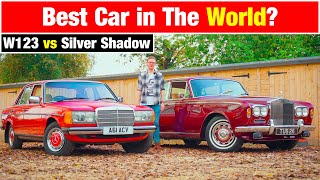 Best Car In The World Mercedes W123 vs RollsRoyce Silver Shadow [upl. by Annaiuq]