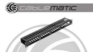 Panel de gestión ordenación de cables para armario rack de 1U x 68 mm  distribuido por CABLEMATIC ® [upl. by Jena574]